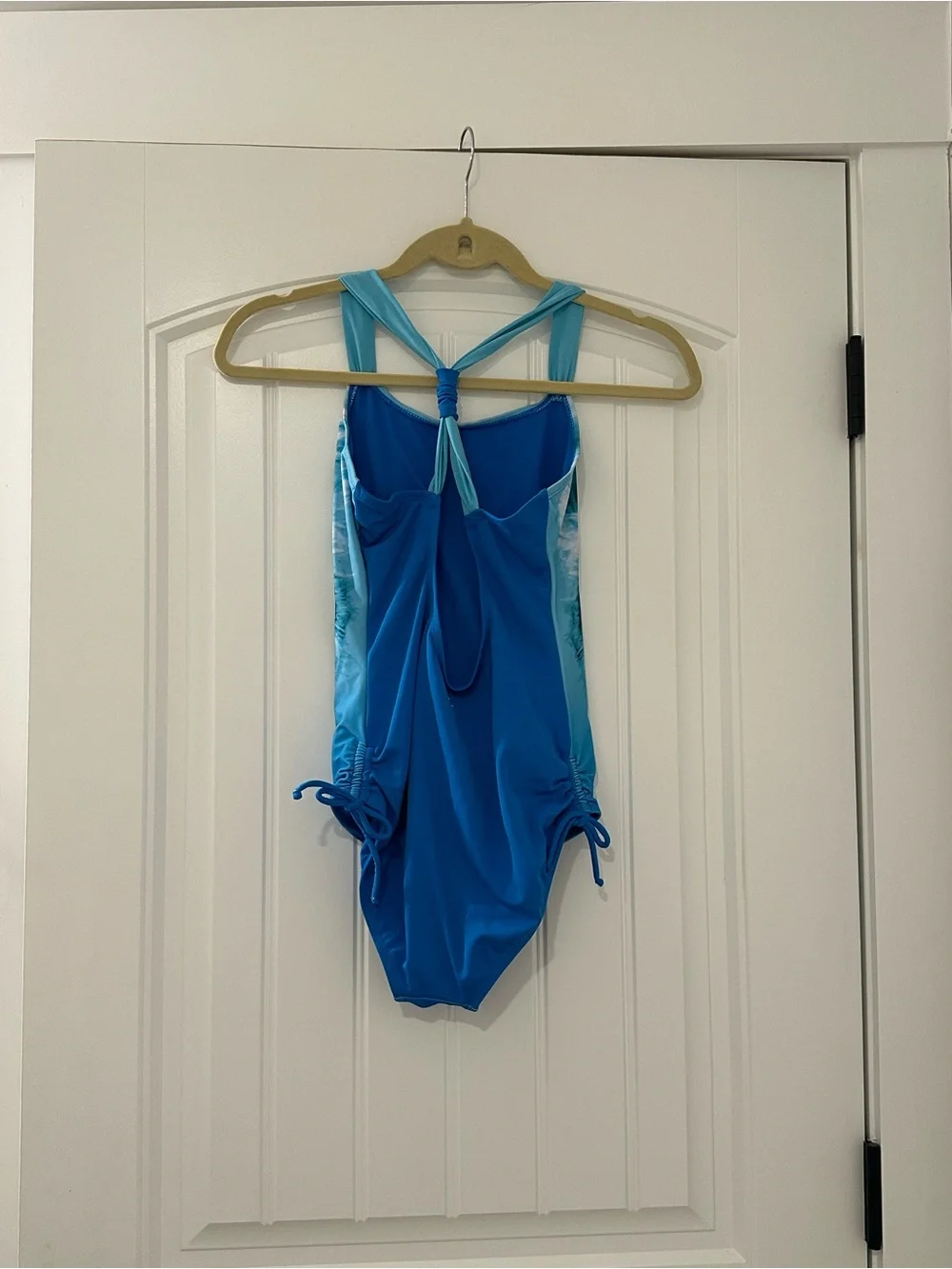 Justice Girls Swim Set / Bundle | Blue Tiger Face One Piece Swimsuit & Coverup